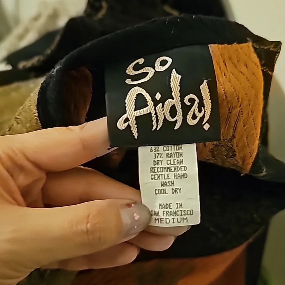 So Aida! Bird print jacket open front vintage m/l friends phoebe ✨️i0